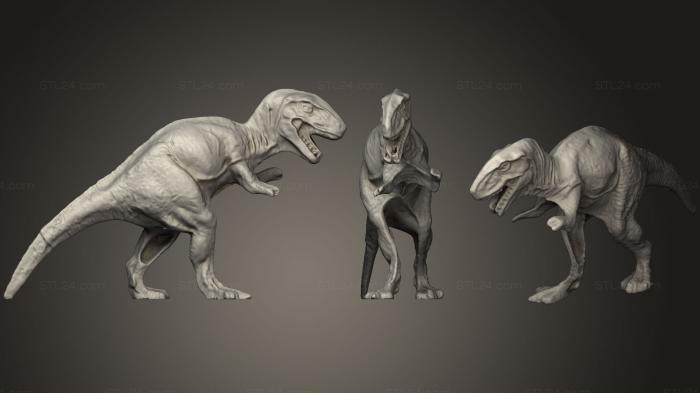 Статуэтки животных (Динозавр Тираннозавр, STKJ_1530) 3D модель для ЧПУ станка